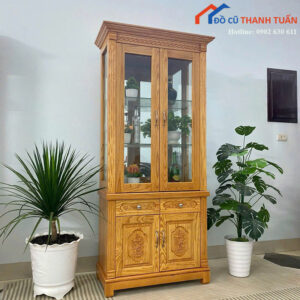 Tủ Phòng Khách Gỗ Sồi Cao Cấp Sang Trọng