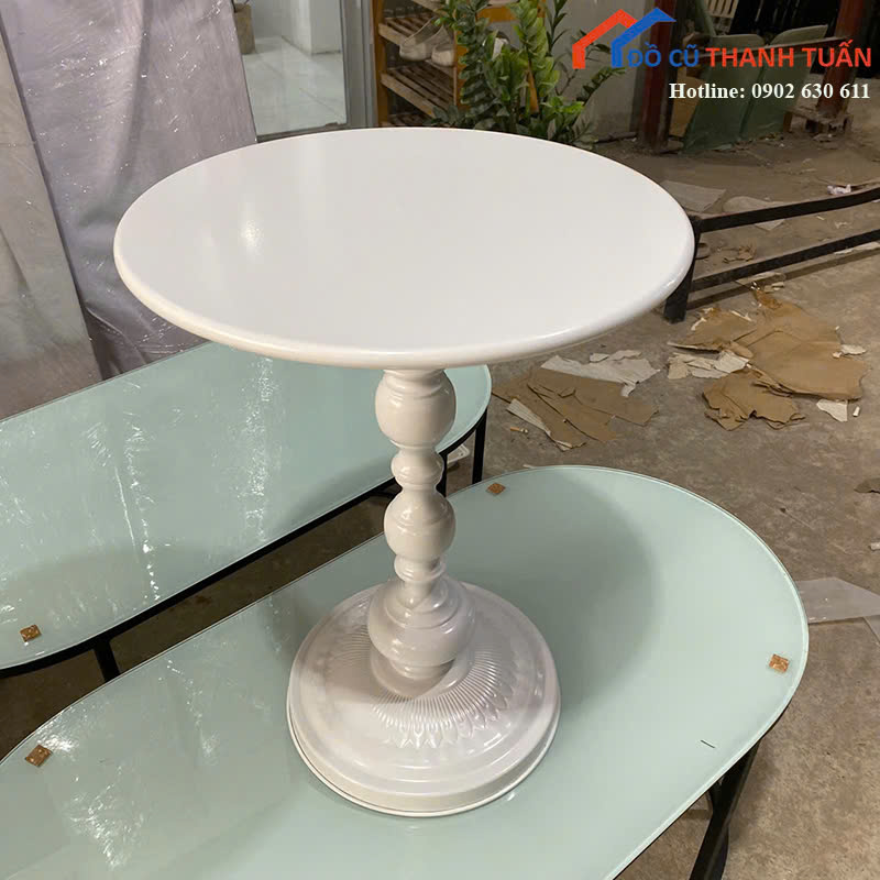 ban-cafe-150-5 Bàn Cafe Cũ Mặt Tròn Thiết Kế Chân Đẹp Mắt