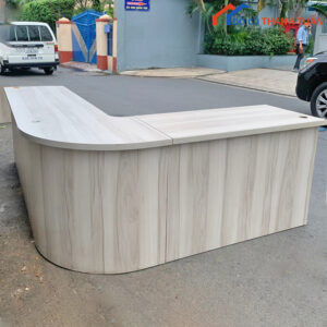 Quầy Lễ Tân Bo Cong Chữ L Cũ Giá Rẻ