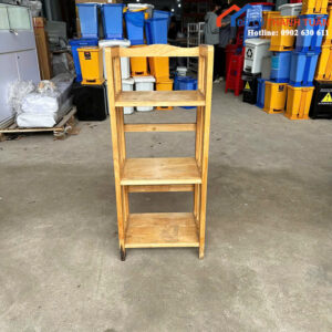 Kệ Sách Gỗ Cũ Đa Năng Thiết Kế 3 Tầng Nhỏ Gọn