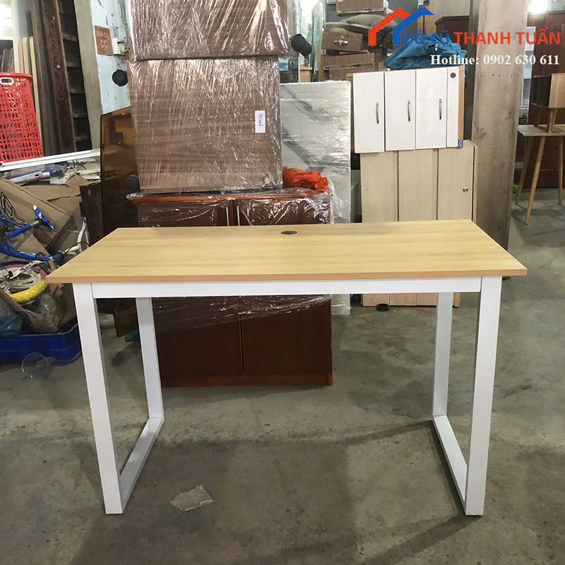 ban-lam-viec-cu-1m2x60cm-van-loi-xanh-sl18-1 Bàn Làm Việc Cũ 1M2x60CM Chân Chữ U Nhỏ Gọn