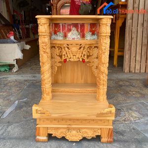 Bàn Thờ Ông Địa Gỗ Thông Mới 99%