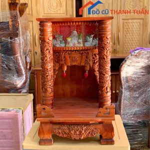 Bàn Thờ Ông Địa Gỗ Xoan Quỳ Trụ Hộp Đèn Tồn Kho