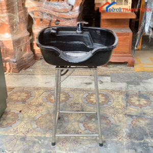 Bồn Gội Đầu Đen Chân Inox Cũ