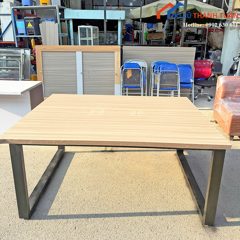 ban-1m2x1m6-sl2-G1tr2-1 Bàn Họp Cũ 1M2 Mặt Vân Gỗ Chân Sắt (Nhiều Mẫu)