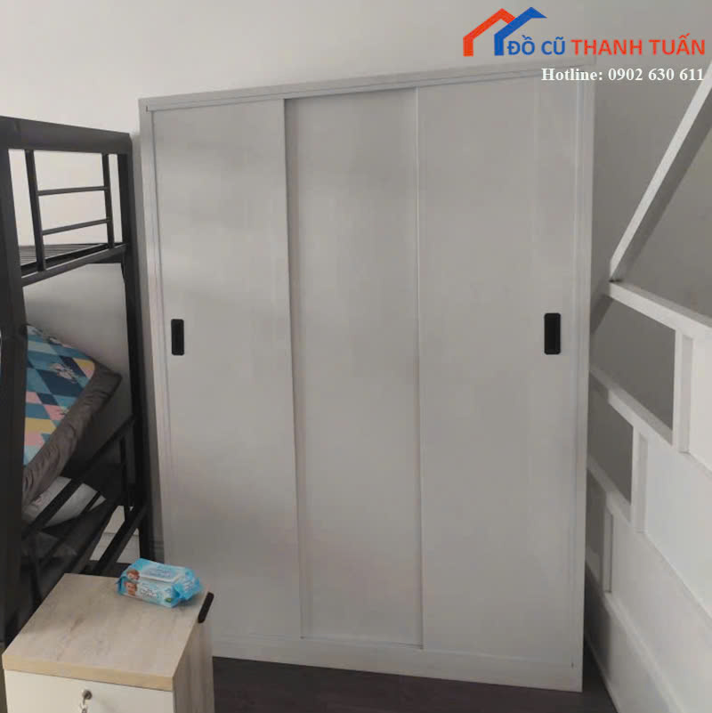 tu-quan-ao-G2tr2 Tủ Quần Áo Cũ 1M2x1M8 Thiết Kế Cửa Lùa (Nhiều Mẫu)