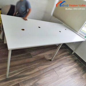 Bàn Họp Cũ 1M2x2M4 Có Lỗ Đi Dây Giá Rẻ