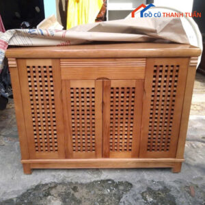 Thanh Lý Tủ Giày Dép Gỗ Sồi 1M2x1M Mới 99%