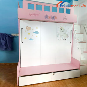 Giường Tầng Cũ Có Tủ, Kệ, Ngăn Kéo Giá Rẻ
