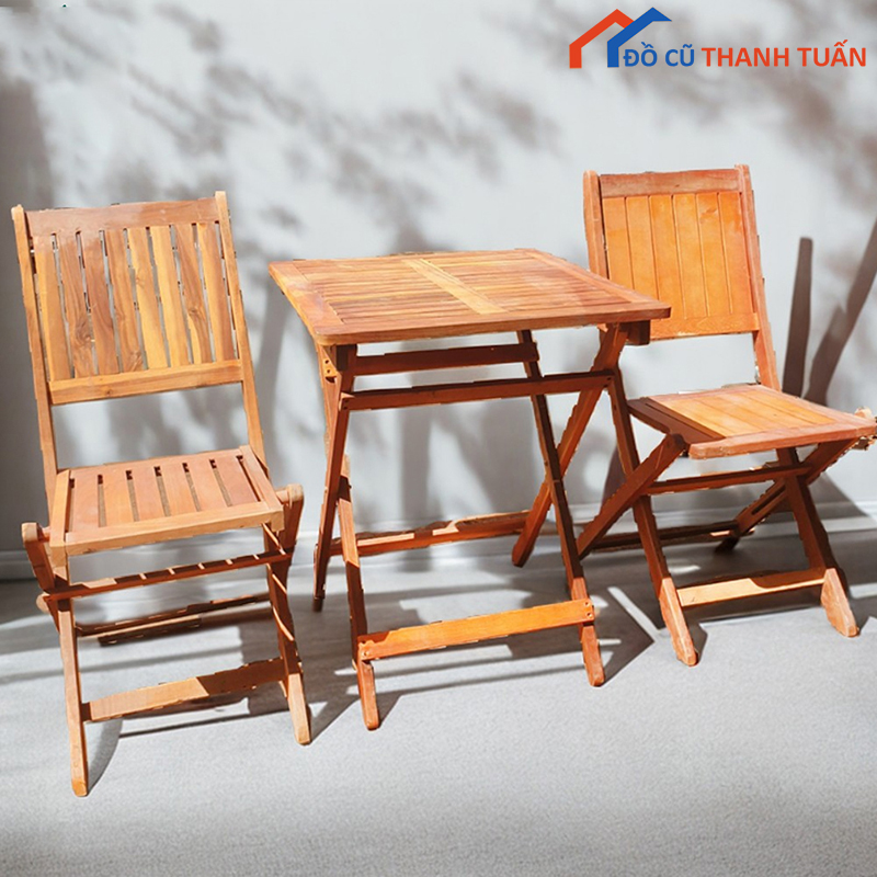6-copy Bàn Ghế Xếp Gỗ Cafe Cũ Giá Rẻ