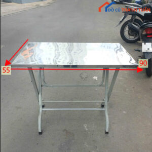Bàn Inox Cũ Mặt Chữ Nhật 90CMx55CM Giá Rẻ