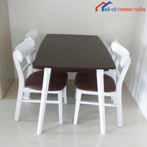 Thanh Lý Bộ Bàn Ăn 4 Ghế Mango Mới 99% Giá Rẻ