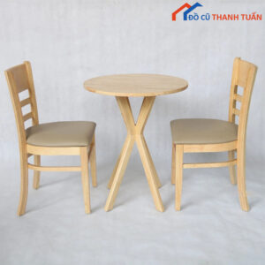Thanh Lý Bộ Bàn 2 Ghế Cabin Gỗ Mới 99%