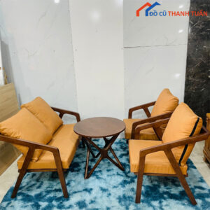 Thanh Lý Bộ Bàn Ghế Nệm Bọc Da Mới 99%
