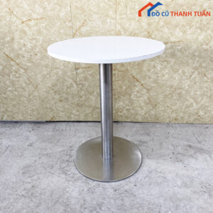 Bàn Bar Tròn Cafe Cũ Chân Inox Giá Rẻ