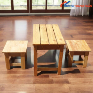 Bàn Ghế Gỗ Thấp Cũ Mới 90% Giá Rẻ