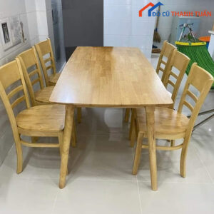Thanh Lý Bộ Bàn Ăn 6 Ghế Gỗ Sang Trọng Mới 99%