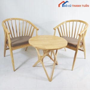 Thanh Lý Bộ Bàn Cafe 2 Ghế Genny Đẹp Mới 99%