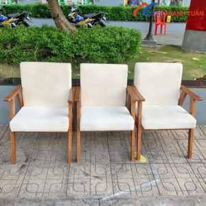 Ghế Cafe Cũ Khung Gỗ Có Đệm Giá Rẻ