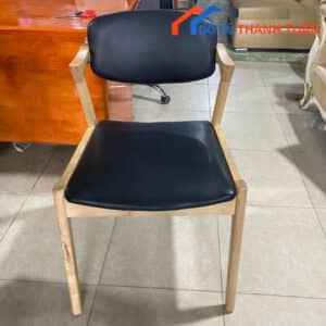 Ghế Cafe Khung Gỗ Chữ Z Đệm Da Cũ Giá Rẻ