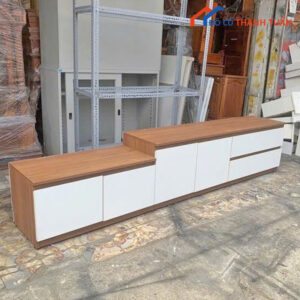 Kệ Tivi Cũ 2M4x50CM Nâu Trắng Giá Rẻ