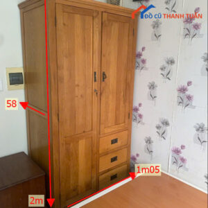 Tủ Quần Áo Gỗ Cao Cấp 2Mx1M05 Cũ Giá Rẻ
