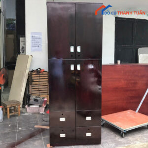 Tủ Quần Áo Gỗ Tự Nhiên 4 Cánh Cũ Giá Rẻ