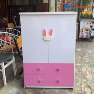 Tủ Nhựa Cũ Hồng Trắng Dễ Thương Giá Rẻ