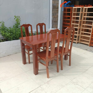 Thanh Lý Bộ Bàn Ăn Gỗ Xoan Đẹp Mới 99%