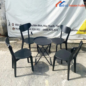 Bộ Bàn Ghế Cafe Gỗ Ngoài Trời Cũ Giá Rẻ