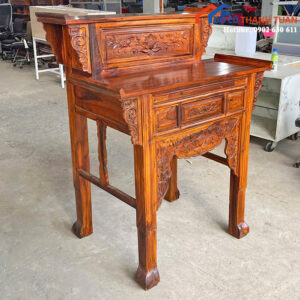 Bàn Thờ 2 Tầng Cũ Chạm Hoa Sen Tinh Tế