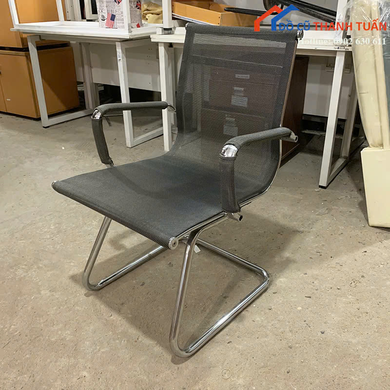 ghe-vp-G550k-3 Ghế Chân Quỳ Cũ Lưng Lưới Có Tay Vịn Hiện Đại