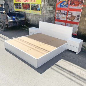 Giường 2M Kèm Tab Tủ Trắng Đẹp Cũ