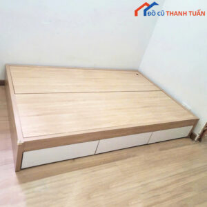 Giường Hộp 1M27x2M 3 Hộc Kéo Hiện Đại Cũ
