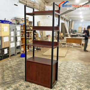 Kệ Trưng Bày Gỗ 80CMx2M Chân Sắt Mới 99%