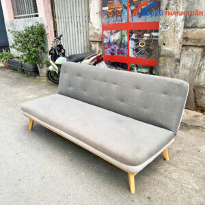 Sofa Giường 1M8 Bọc Vải Xám Ghi Cũ Giá Rẻ