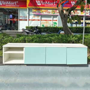 Kệ Tivi 1M6 Trắng Cánh Xanh Cũ Giá Rẻ