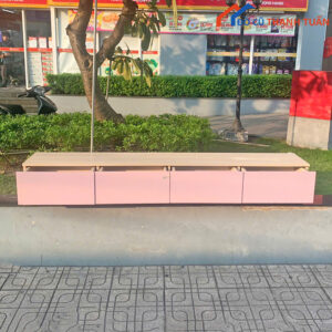 Kệ Tủ Tivi Cũ Cánh Hồng 2M2 Thiết Kế Đơn Giản