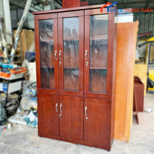 Tủ Hồ Sơ Cũ Thiết Kế 6 Cánh Phối Kính (Nhiều Mẫu)
