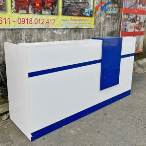 Quầy Lễ Tân 2M Cũ Thiết Kế Tối Giản Màu Trắng Xanh
