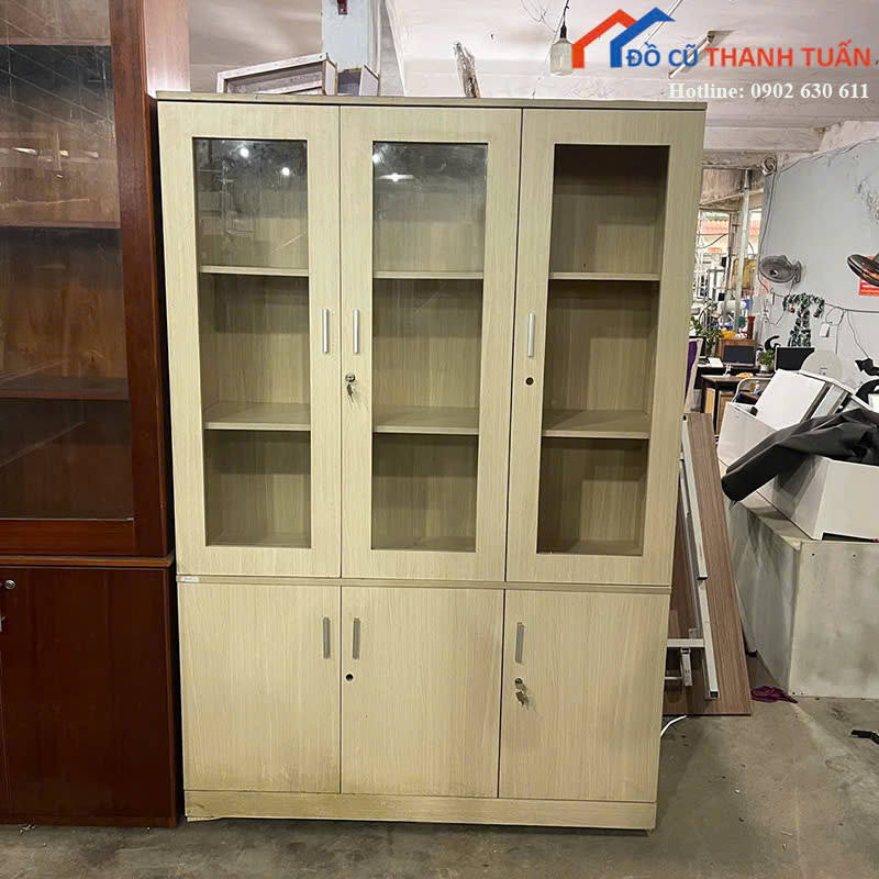 tu-hs-1m35x2mx40-1 Tủ Hồ Sơ Cũ Thiết Kế 6 Cánh Phối Kính (Nhiều Mẫu)