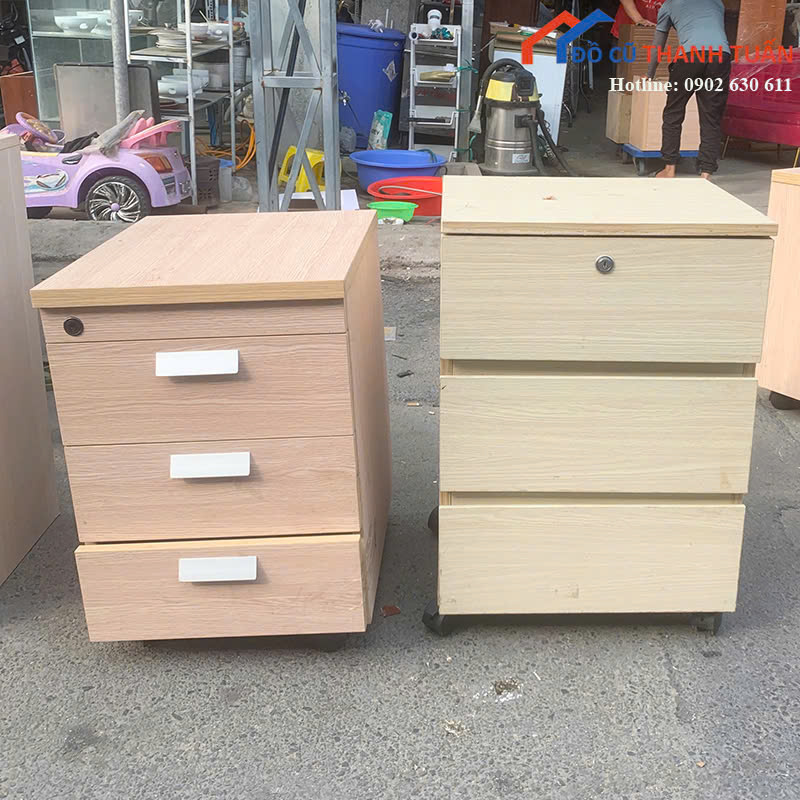 tu-hs-G350-1 Tủ Cabin 3 Ngăn Gỗ Tiện Lợi Cũ (Nhiều Màu)