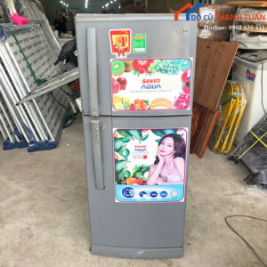 Tủ Lạnh Sanyo Aqua Cũ 2 Cánh Màu Xám