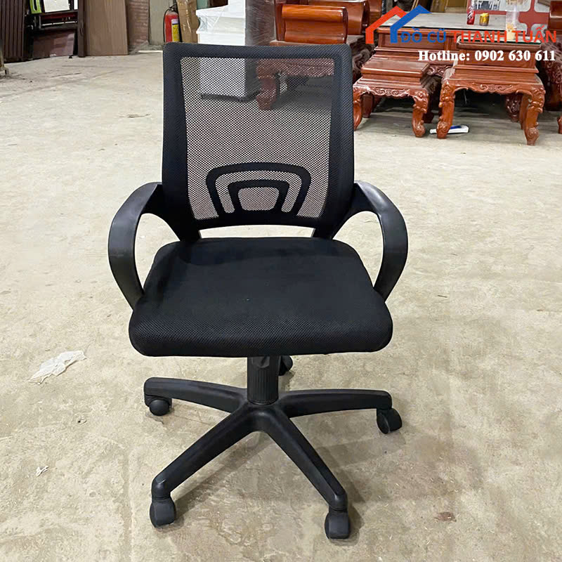 z7021456459417_15152fec8162945ed9262ffebfa74df0 Ghế Xoay Lưng Lưới Chân Nhựa Bền Bỉ Cũ