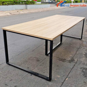 Bàn Họp Văn Phòng 2M4x1M Chân Sắt Cũ