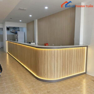 Thanh Lý Quầy Pha Chế Góc L Bo Cong Cao Cấp Mới 99%