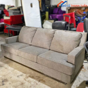 Băng Ghế Sofa Đơn Giản Bọc Vải Xám Cũ