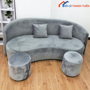 Thanh Lý Bộ Sofa Băng Hạt Đậu Màu Xám Mới 99%