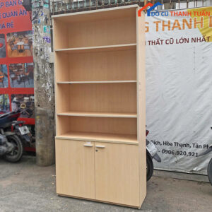 Tủ Kệ Gỗ Đựng Hồ Sơ Văn Phòng 1M04x2M2 Cũ