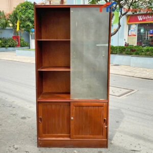 Tủ Hồ Sơ Gỗ Xoan Đào Cánh Lùa 90CMx1M8 Cũ